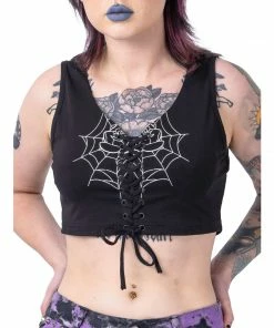 Ladies Rockabella Black Widow Top