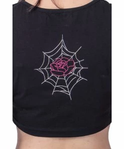 Ladies Rockabella Black Widow Top