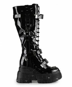 Ladies Anthony Wang Orange Cookies Hidden Heel Boots - Black