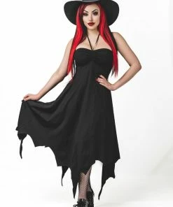 Necessary Evil Camazotz Bats Wing Effect Maxi Dress Ladies