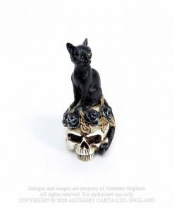 Alchemy Gothic Cat Skull: Miniature Ornaments Homeware
