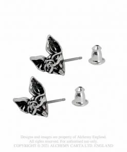Alchemy Gothic Cauchemar Bat Head Studs Accessories