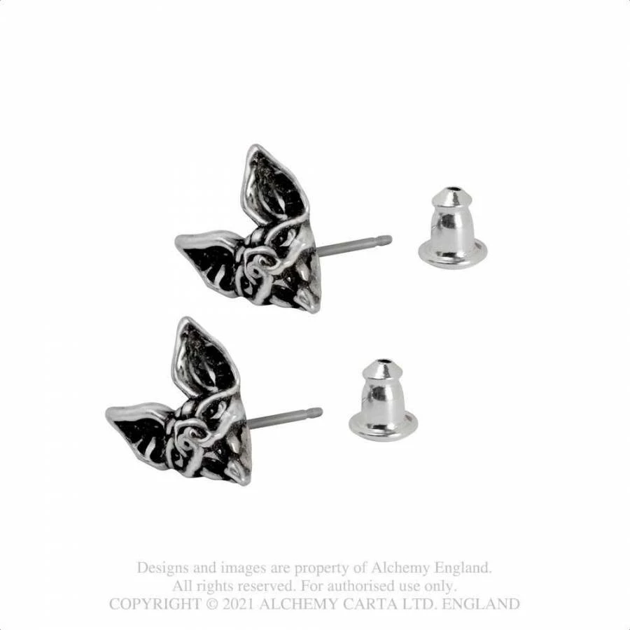 Alchemy Gothic Cauchemar Bat Head Studs Accessories 4 Alchemy Gothic Cauchemar Bat Head Studs Accessories