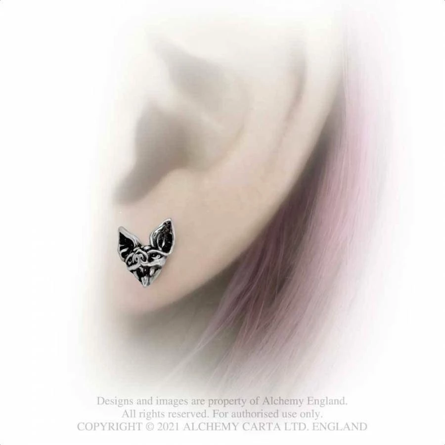 Alchemy Gothic Cauchemar Bat Head Studs Accessories 5 Alchemy Gothic Cauchemar Bat Head Studs Accessories