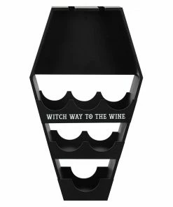 Gothic Gifts Witch Way To Wine Coffin Shelf - In Stock Now Homeware