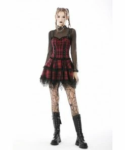 Ladies Dark In Love Barbarella Mesh Top