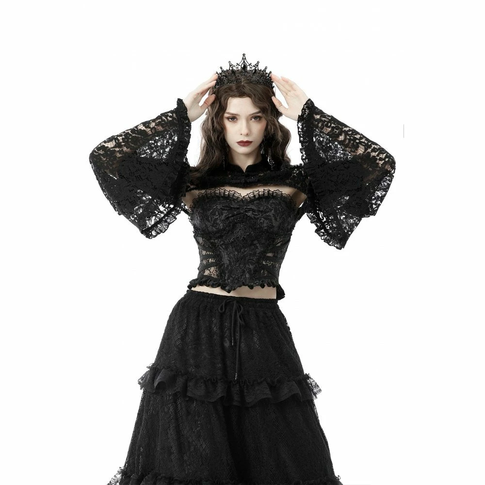 Ladies Dark In Love Esmeralda Lace Cape 9 Ladies Dark In Love Esmeralda Lace Cape