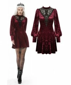 Dark In Love Alfreda Dress Burgundy Ladies