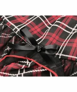 Ladies Dark In Love Exigis Tartan Skirt