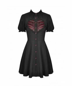 Ladies Dark In Love Lovers Heart Dress