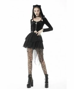 Dark In Love Alley Cat Hooded Top Ladies