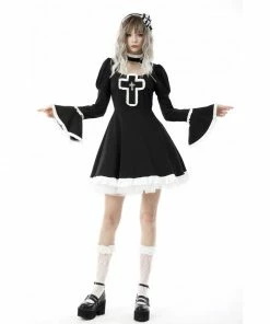 Ladies Dark In Love Crucifix Dress 22 Ladies Dark In Love Crucifix Dress