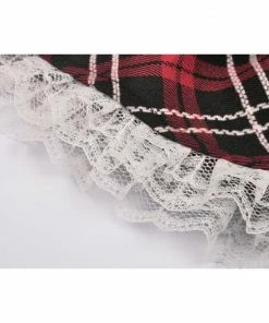 Ladies Dark In Love Exigis Tartan Skirt