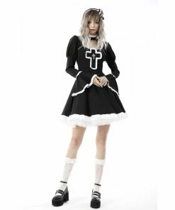 Ladies Dark In Love Crucifix Dress 20 Ladies Dark In Love Crucifix Dress