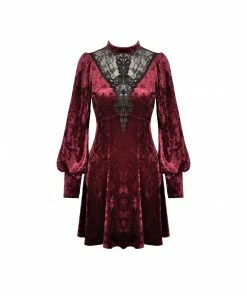 Dark In Love Alfreda Dress Burgundy Ladies