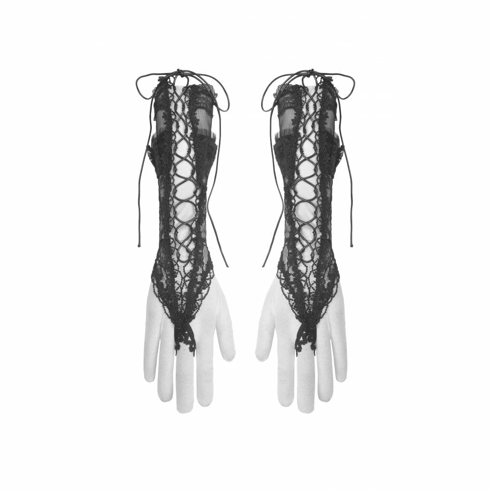 Dark In Love Seductress Lace Up Gloves Accessories 4 Dark In Love Seductress Lace Up Gloves Accessories