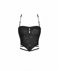 Dark In Love Black Star Halter Top Ladies