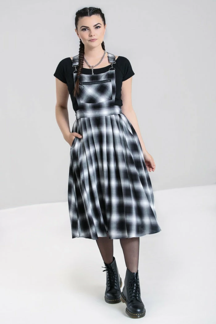 Ladies Hell Bunny Avril Pinafore Dress 4 Ladies Hell Bunny Avril Pinafore Dress