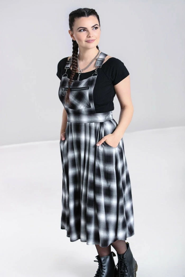 Ladies Hell Bunny Avril Pinafore Dress 12 Ladies Hell Bunny Avril Pinafore Dress