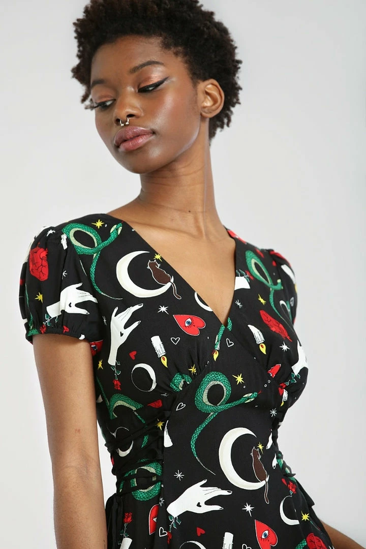 Hell Bunny Good Fortune Mini Dress Ladies 6 Hell Bunny Good Fortune Mini Dress Ladies