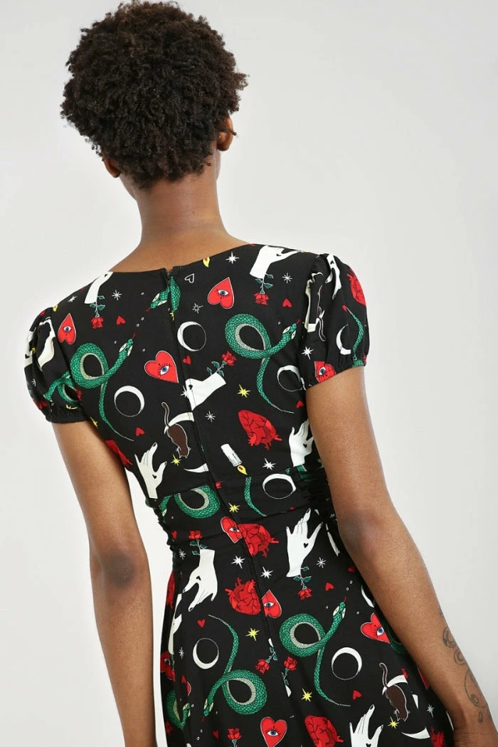 Hell Bunny Good Fortune Mini Dress Ladies 4 Hell Bunny Good Fortune Mini Dress Ladies