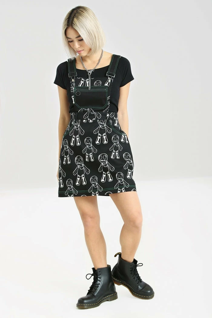 Hell Bunny Voodoo Pinafore Dress Ladies 5 Hell Bunny Voodoo Pinafore Dress Ladies