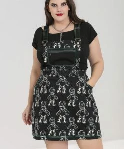 Hell Bunny Voodoo Pinafore Dress Ladies 16 Hell Bunny Voodoo Pinafore Dress Ladies