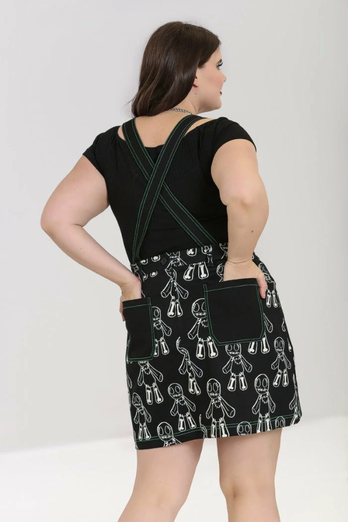 Hell Bunny Voodoo Pinafore Dress Ladies 9 Hell Bunny Voodoo Pinafore Dress Ladies