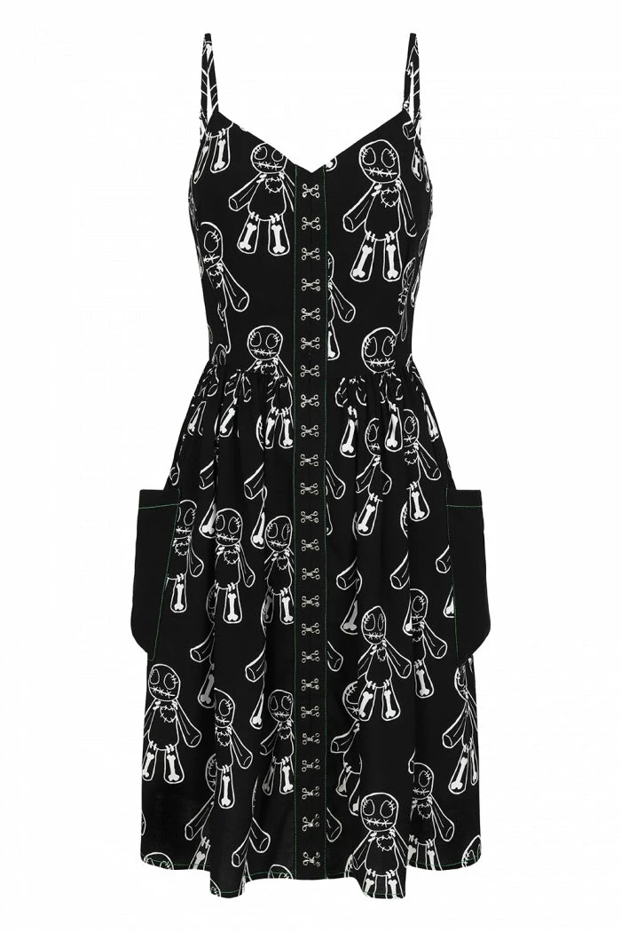 Hell Bunny Voodoo Mid Dress Ladies 8 Hell Bunny Voodoo Mid Dress Ladies
