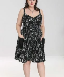 Hell Bunny Voodoo Mid Dress Ladies 24 Hell Bunny Voodoo Mid Dress Ladies
