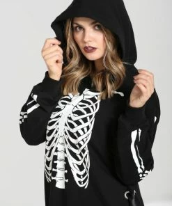 New Arrivals Hell Bunny Skeleton Hoodie Dress