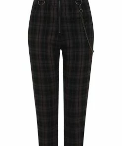 Ladies Hell Bunny Cobain Capris - Grey