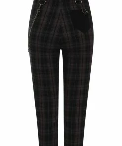 Ladies Hell Bunny Cobain Capris - Grey