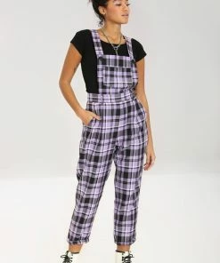 Ladies Hell Bunny Lavender Alicia Dungarees