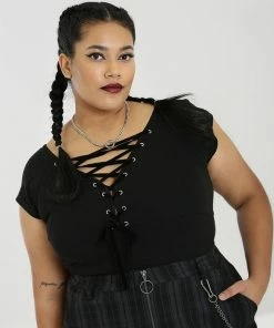Hell Bunny Belladonna Top Ladies