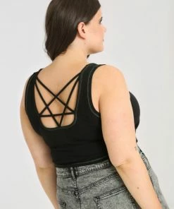 Ladies Hell Bunny Hell Bunny Ouija Crop Top