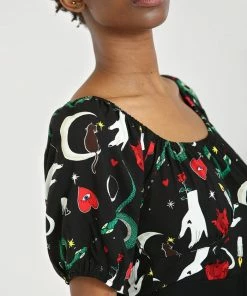 Hell Bunny Good Fortune Crop Top Ladies 13 Hell Bunny Good Fortune Crop Top Ladies