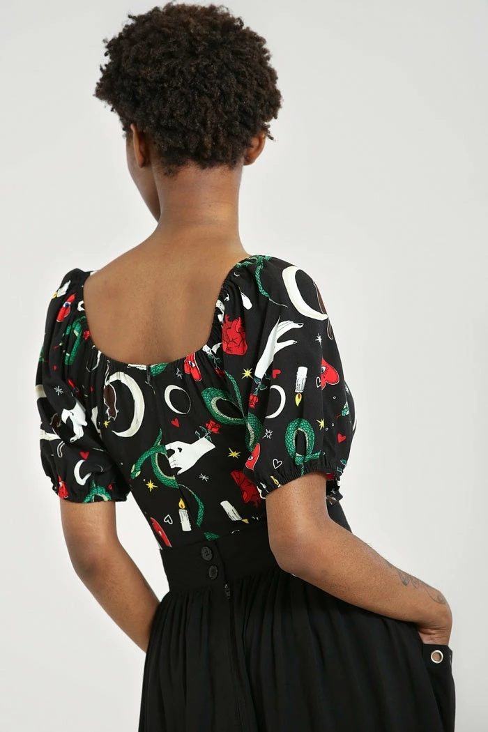 Hell Bunny Good Fortune Crop Top Ladies 6 Hell Bunny Good Fortune Crop Top Ladies