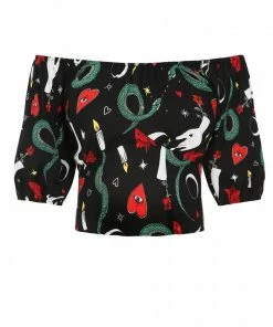 Hell Bunny Good Fortune Crop Top Ladies 15 Hell Bunny Good Fortune Crop Top Ladies