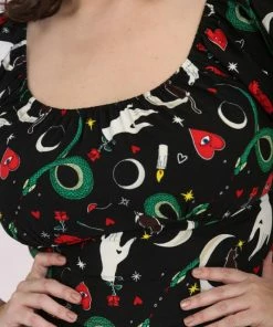 Hell Bunny Good Fortune Crop Top Ladies 19 Hell Bunny Good Fortune Crop Top Ladies