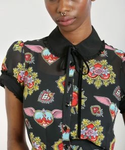 Ladies Hell Bunny Amias Blouse