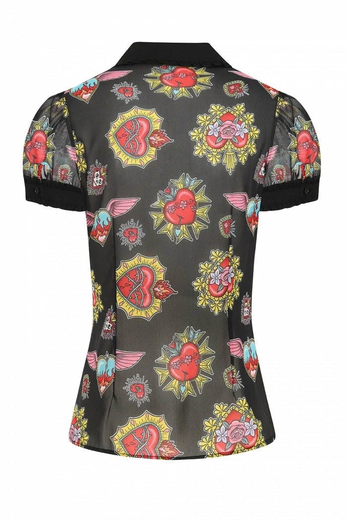 Ladies Hell Bunny Amias Blouse 7 Ladies Hell Bunny Amias Blouse