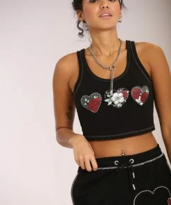 Hell Bunny Petal Crop Top Ladies