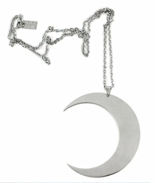 Killstar Luna Necklace Silver Accessories 3 Killstar Luna Necklace Silver Accessories