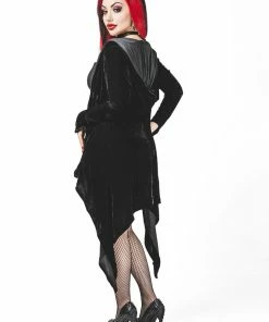 Necessary Evil Aphrodite Velvet Hooded Cardigan Ladies 19 Necessary Evil Aphrodite Velvet Hooded Cardigan Ladies