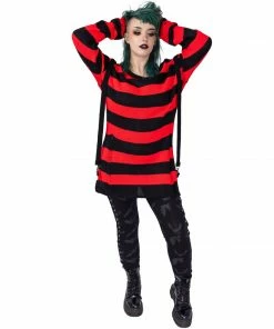 Heartless Oriana Jumper - Black & Red