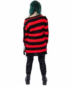 Heartless Oriana Jumper - Black & Red