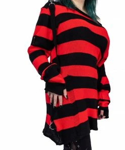 Heartless Oriana Jumper - Black & Red