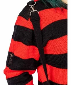 Heartless Oriana Jumper - Black & Red