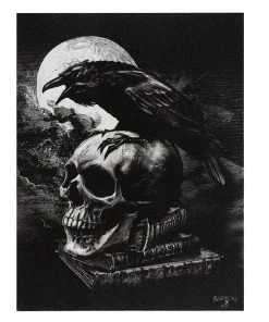 Homeware Gothic Gifts Poe's Raven Canvas By Alchemy